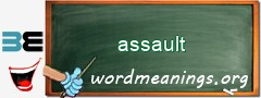 WordMeaning blackboard for assault